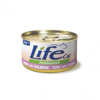 LIFEPETCARE GATTO LIFE CAT NATURAL AL TONNO CON SALMONE DA 85 GR IN LATTINA