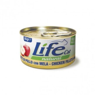 LIFEPETCARE GATTO LIFE CAT NATURAL FILETTI DI POLLO CON MELA DA 85 GR IN LATTINA