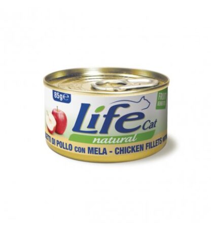 LIFEPETCARE GATTO LIFE CAT NATURAL FILETTI DI POLLO CON MELA DA 85 GR IN LATTINA
