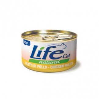 LIFEPETCARE GATTO LIFE CAT NATURAL FILETTI DI POLLO DA 85 GR IN LATTINA