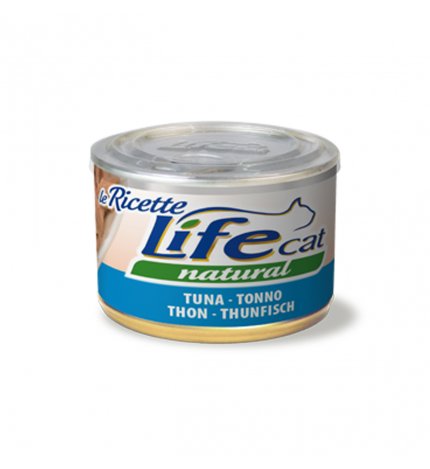 LIFEPETCARE GATTO LIFE CAT NATURAL LE RICETTE CON TONNO DA 150 GR IN LATTINA