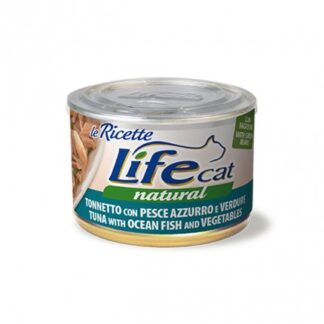 LIFEPETCARE GATTO LIFE CAT NATURAL LE RICETTE TONNETTO CON PESCE AZZURRO E VERDURE DA 150 GR IN LATTINA