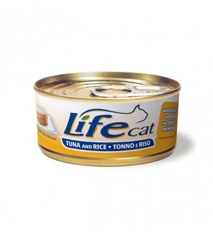 LIFEPETCARE GATTO LIFE CAT NATURAL TONNO CON RISO E POLLO DA 170 GR IN LATTINA