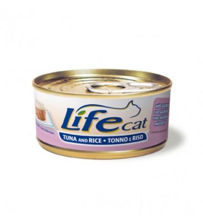 LIFEPETCARE GATTO LIFE CAT NATURAL TONNO CON RISO E SALMONE DA 170 GR IN LATTINA