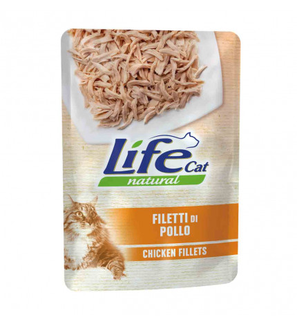 Lifepetcare gatto life cat natural pollo da 70 gr in busta