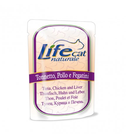 LIFEPETCARE GATTO LIFE CAT NATURALE TONNETTO POLLO E FEGATINI DA 70 GR IN BUSTA