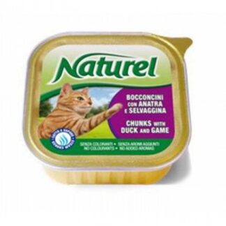 Lifepetcare gatto naturel cat bocconcini con anatra e selvaggina da 100 gr in vaschetta