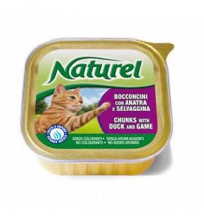 Lifepetcare gatto naturel cat bocconcini con anatra e selvaggina da 100 gr in vaschetta