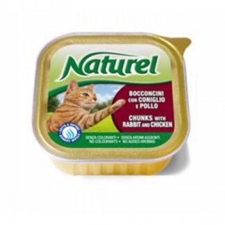 Lifepetcare gatto naturel cat bocconcini con coniglio e pollo da 100 gr in vaschetta