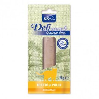 Lifepetcare gatto snack filetti bolliti al pollo da 15 gr