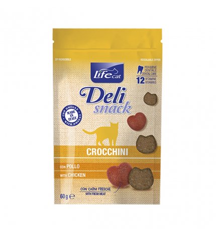LIFEPETCARE GATTO SNACK LIFE CAT CROCCHINI CON POLLO DA 60 GR