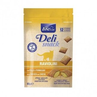 LIFEPETCARE GATTO SNACK LIFE CAT RAVIOLINI CON POLLO E FORMAGGIO DA 60 GR