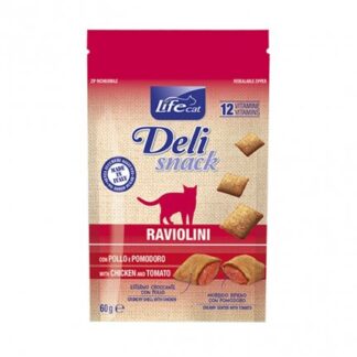 LIFEPETCARE GATTO SNACK LIFE CAT RAVIOLINI CON POLLO E POMODORO DA 60 GR