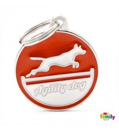 Medaglietta agility dog rosso