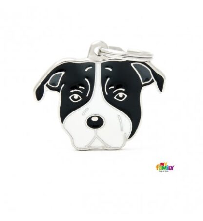 Medaglietta american staffordshire terrier bianco e nero