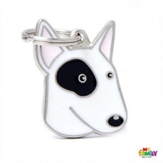 Medaglietta bull terrier bianco