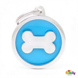 Medaglietta cerchio big blu osso