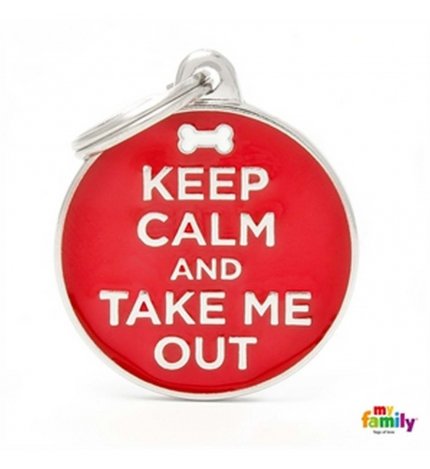 Medaglietta cerchio big keep calm and take me out