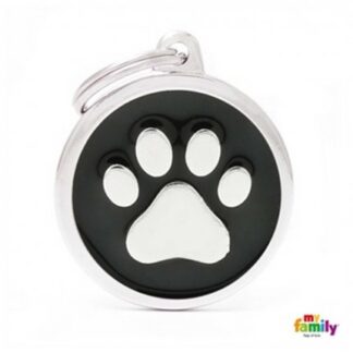 Medaglietta cerchio big nero zampa