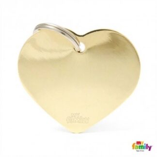 Medaglietta cuore grande dorato