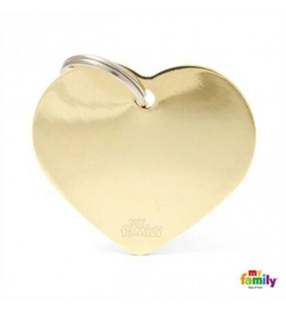 Medaglietta cuore grande dorato