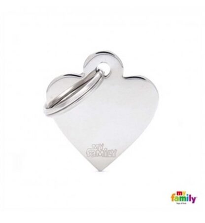 Medaglietta cuore piccolo cromato