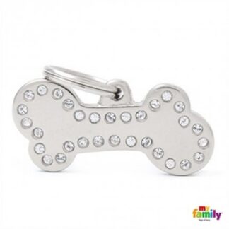 Medaglietta osso grande strass