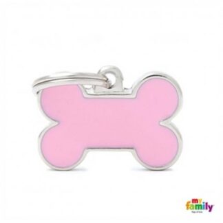 Medaglietta osso piccolo rosa