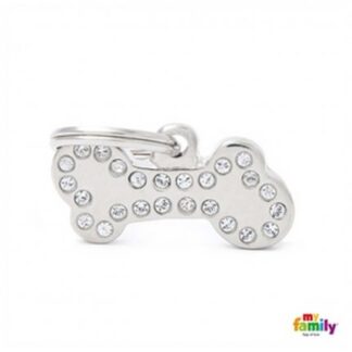 Medaglietta osso piccolo strass