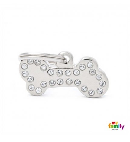 Medaglietta osso piccolo strass