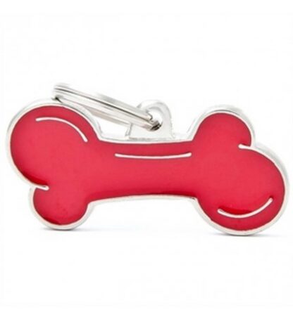 Medaglietta osso xl rosso