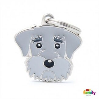 Medaglietta schnauzer grigio