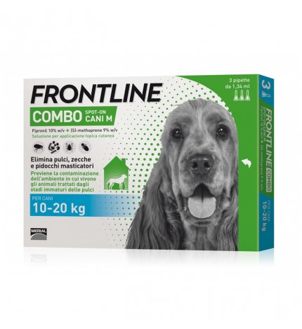 MERIAL CANE ANTIPARASSITARIO FRONTLINE COMBO 10 - 20 KG 3 PIPETTE