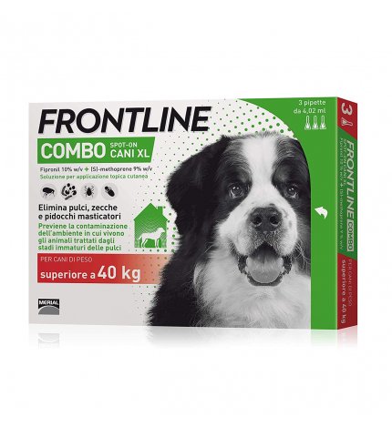 MERIAL CANE ANTIPARASSITARIO FRONTLINE COMBO SUPERIORE 40 KG 3 PIPETTE