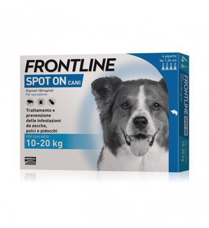 MERIAL CANE ANTIPARASSITARIO FRONTLINE SPOT - ON 10 - 20 KG 4 PIPETTE