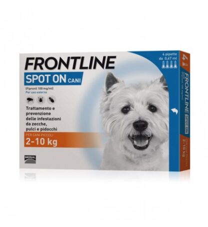 MERIAL CANE ANTIPARASSITARIO FRONTLINE SPOT - ON 2 - 10 KG 4 PIPETTE
