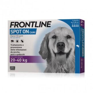 MERIAL CANE ANTIPARASSITARIO FRONTLINE SPOT - ON 20 - 40 KG 4 PIPETTE