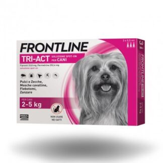 MERIAL CANE ANTIPARASSITARIO FRONTLINE TRI - ACT SPOT - ON 2 - 5 KG 3 PIPETTE