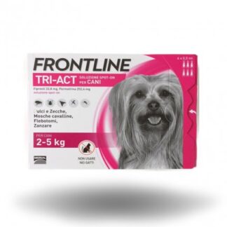 MERIAL CANE ANTIPARASSITARIO FRONTLINE TRI - ACT SPOT - ON 2 - 5 KG 6 PIPETTE