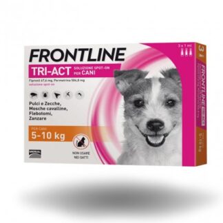 MERIAL CANE ANTIPARASSITARIO FRONTLINE TRI - ACT SPOT - ON 5 - 10 KG 3 PIPETTE