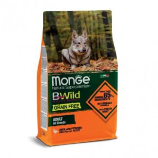 MONGE BWILD CANE ADULT ALL BREEDS GRAIN FREE ALL' ANATRA CON PATATE DA 12 KG