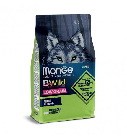 MONGE BWILD CANE ADULT ALL BREEDS LOW GRAIN CINGHIALE DA 12 KG