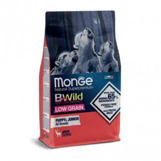 MONGE BWILD CANE PUPPY ALL BREEDS LOW GRAIN CERVO DA 12 KG