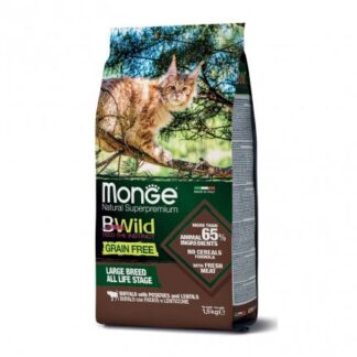 MONGE BWILD GATTO GRAIN FREE ALL LIFE STAGE AL BUFALO CON PATATE E LENTICCHIE DA 1,5 KG