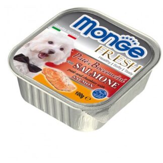 MONGE CANE FRESH AL SALMONE DA 100 GR IN VASCHETTA