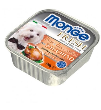 MONGE CANE FRESH AL TACCHINO DA 100 GR IN VASCHETTA