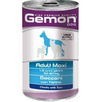 MONGE CANE GEMON ADULT MAXI BOCCONI AL TONNO DA 1250 GR IN LATTINA