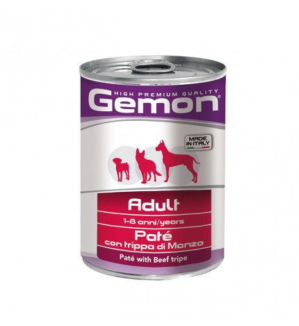 MONGE CANE GEMON ADULT PATE' ALLA TRIPPA E MANZO DA 400 GR IN LATTINA