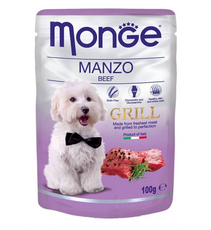 MONGE CANE GRILL AL MANZO DA 100 GR IN BUSTA