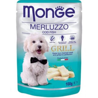 MONGE CANE GRILL AL MERLUZZO DA 100 GR IN BUSTA